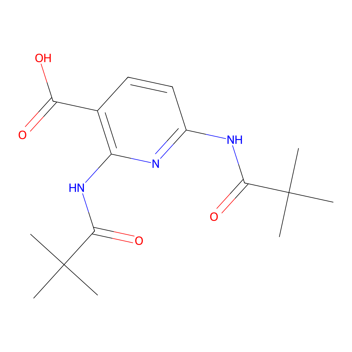 2,6-Dipivalamidopyridine-3-carboxylic Acid molecular structure, CAS 1359763-14-6