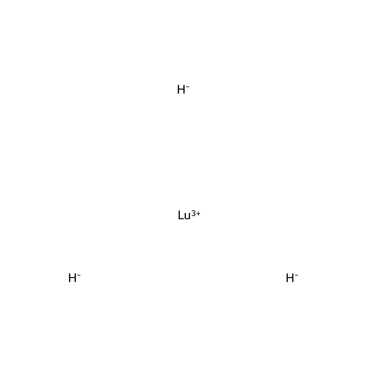 Lutetium hydride (LuH3) molecular structure, CAS 13598-44-2