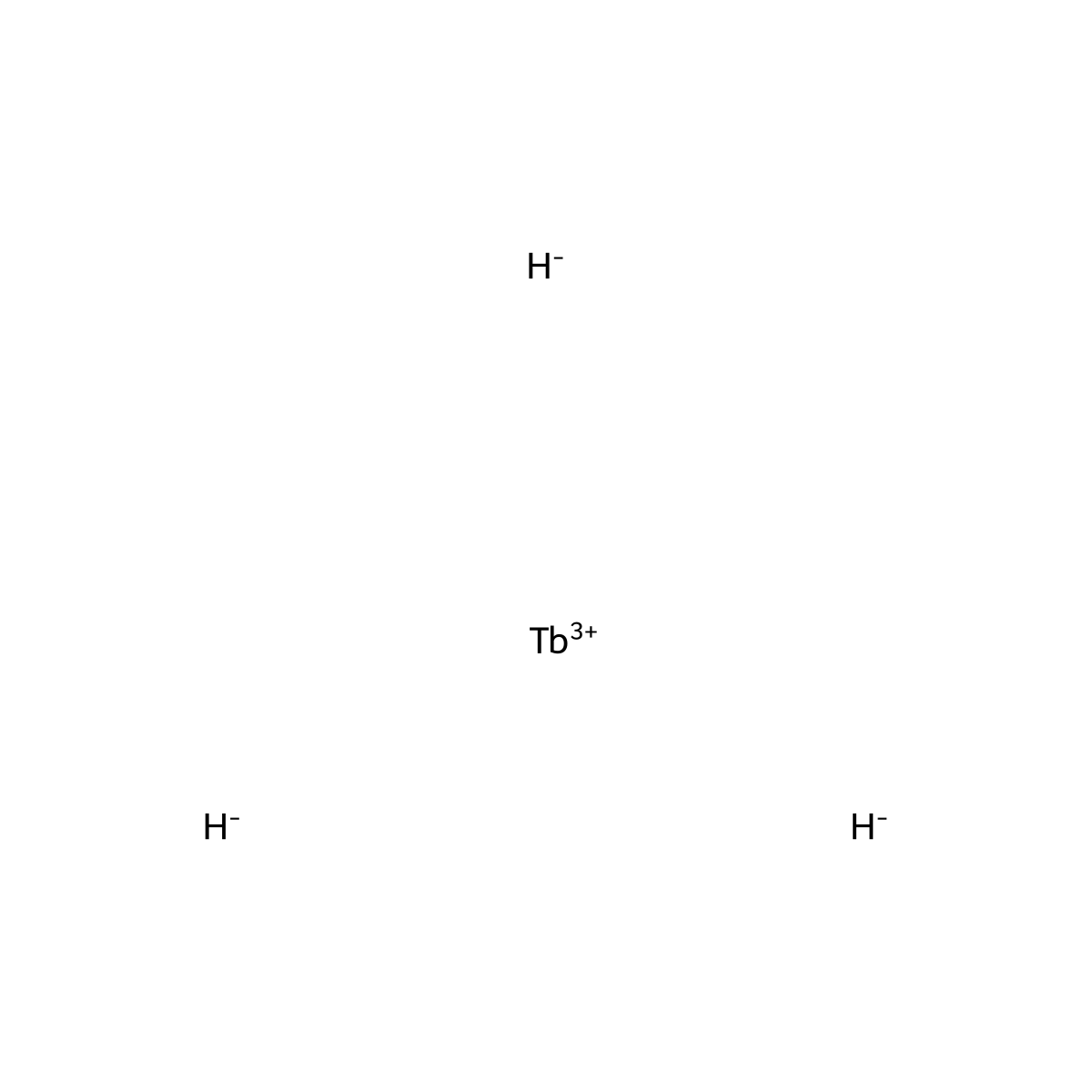 Terbium hydride (TbH3) molecular structure, CAS 13598-54-4