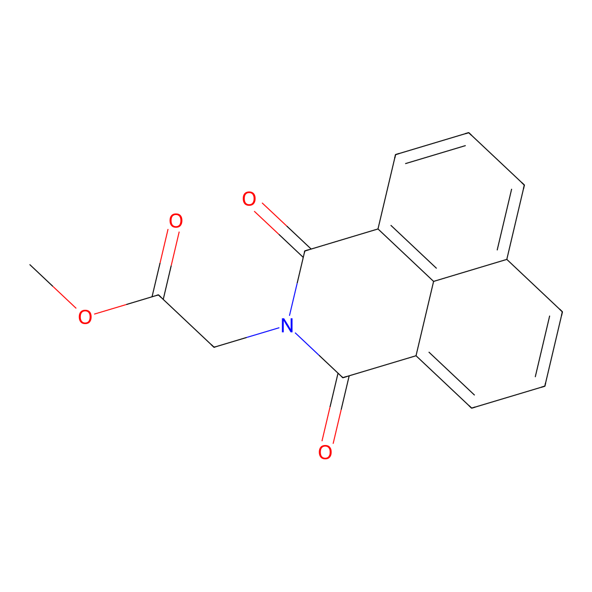 Methyl 2-(1,3-dioxobenzo[de]isoquinolin-2-yl)acetate molecular structure, CAS 135980-44-8
