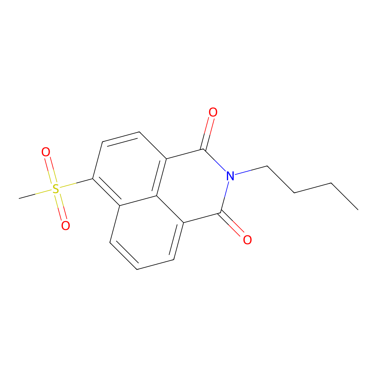 4-Methylsulfonyl-N-n-butyl-1,8-naphthalimide molecular structure, CAS 135980-66-4