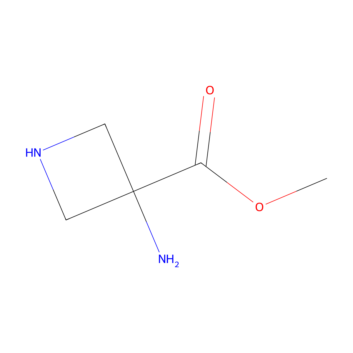 Methyl 3-aminoazetidine-3-carboxylate molecular structure, CAS 1359818-61-3