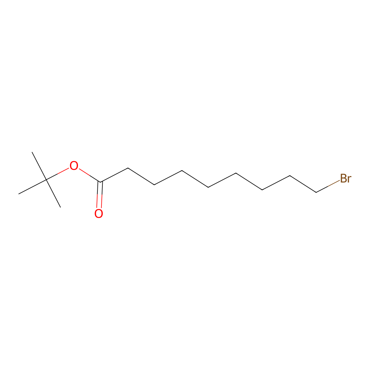 Tert-butyl 9-bromononanoate molecular structure, CAS 135982-11-5
