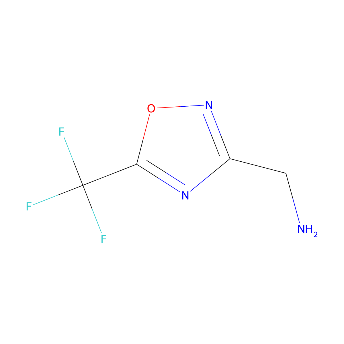 (5-(Trifluoromethyl)-1,2,4-oxadiazol-3-yl)methanamine molecular structure, CAS 1359822-77-7