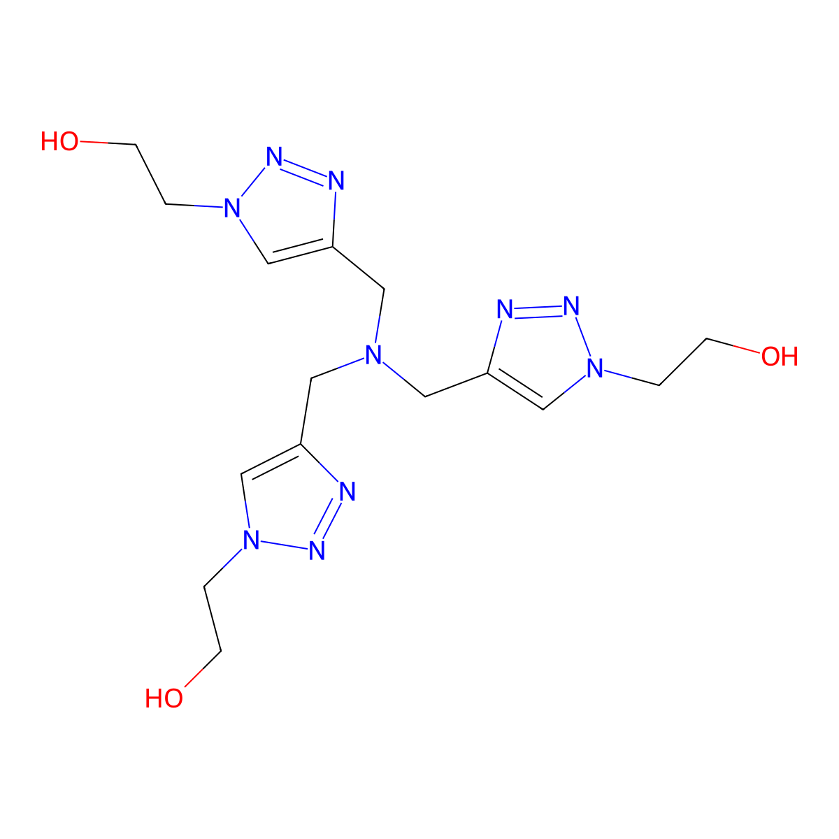 2,2',2''-[nitrilotris(Methanediyl-1h-1,2,3-Triazole-4,1-Diyl)]triethanol molecular structure, CAS 1359823-22-5