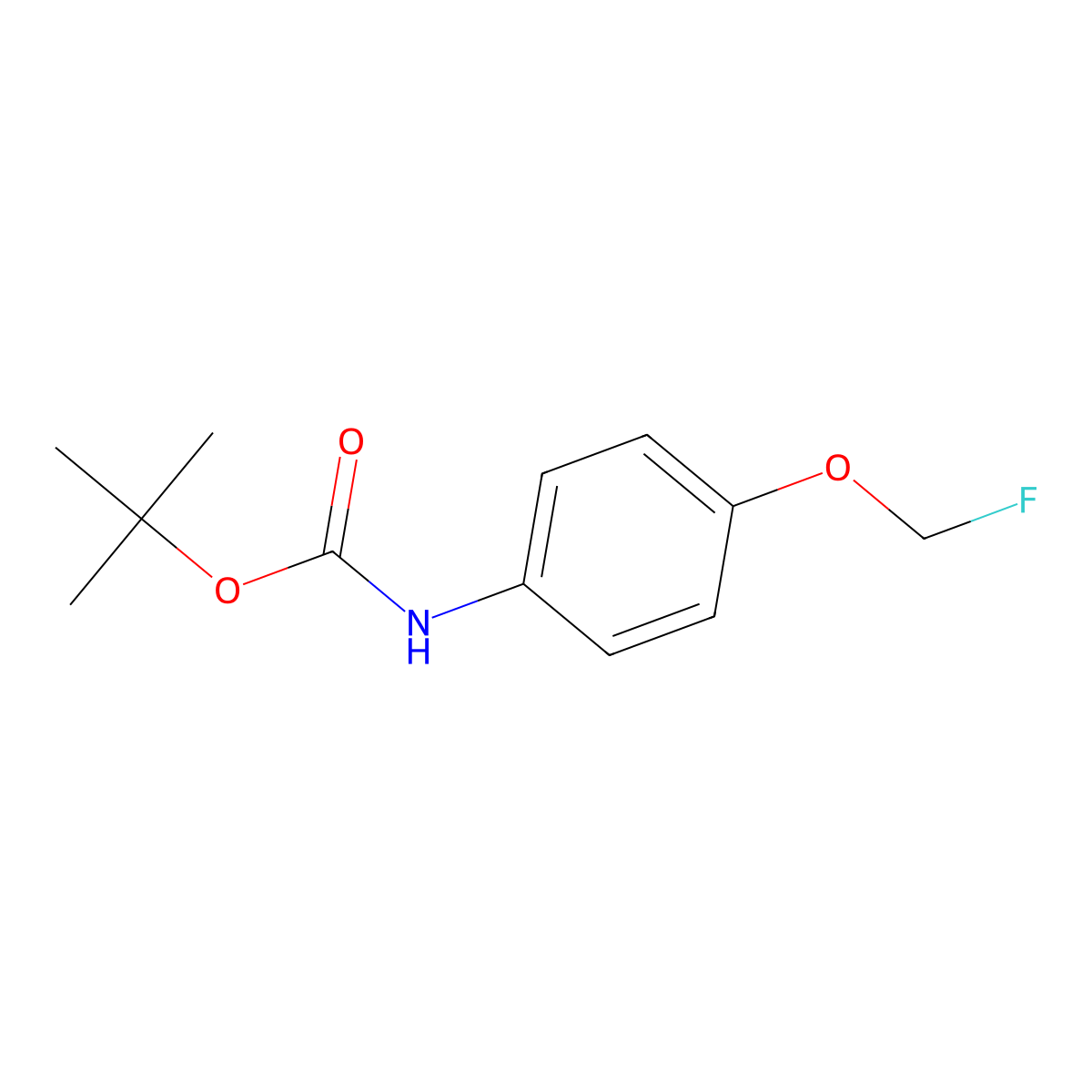 tert-butyl N-[4-(fluoromethoxy)phenyl]carbamate molecular structure, CAS 1359823-66-7