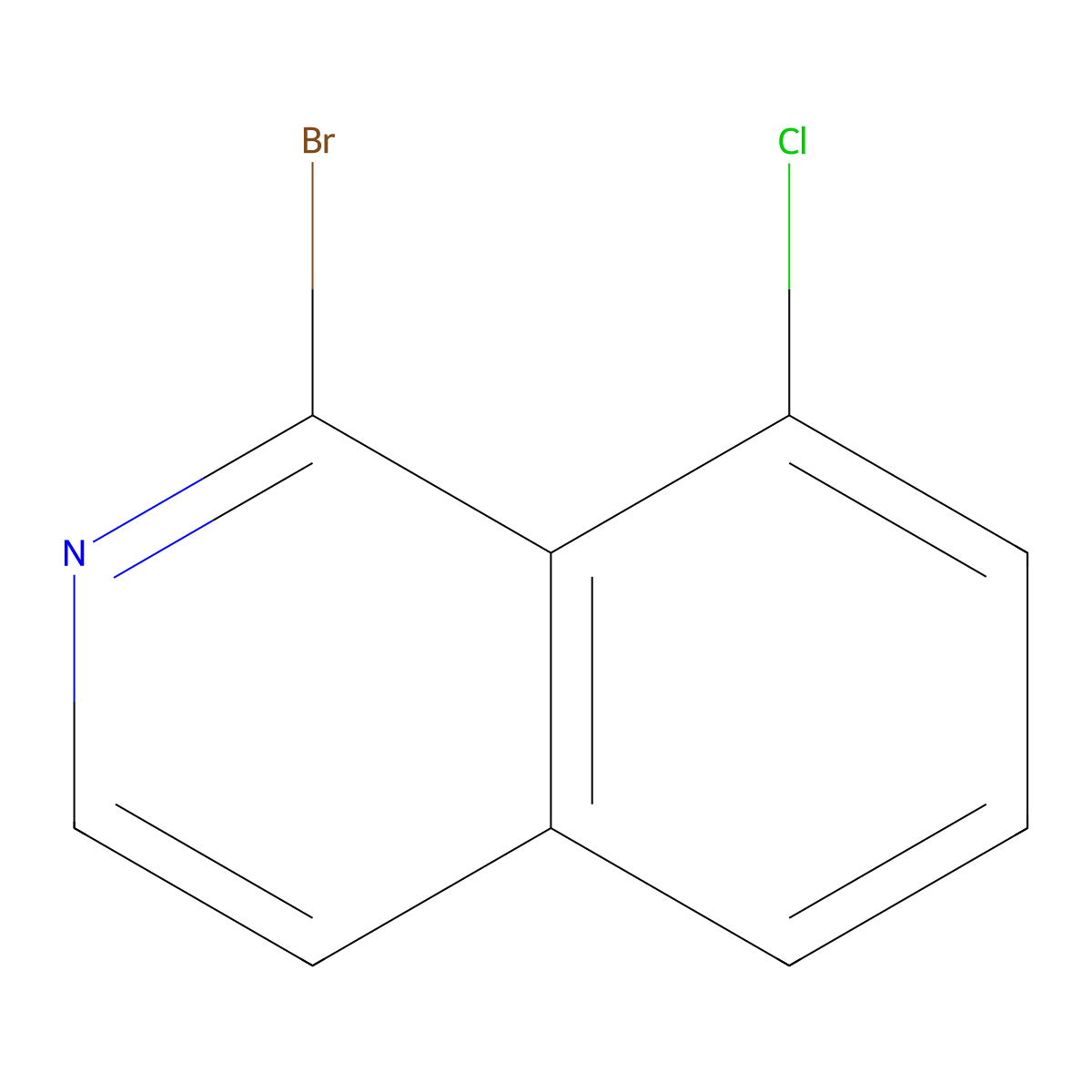 1-Bromo-8-chloroisoquinoline molecular structure, CAS 1359828-80-0