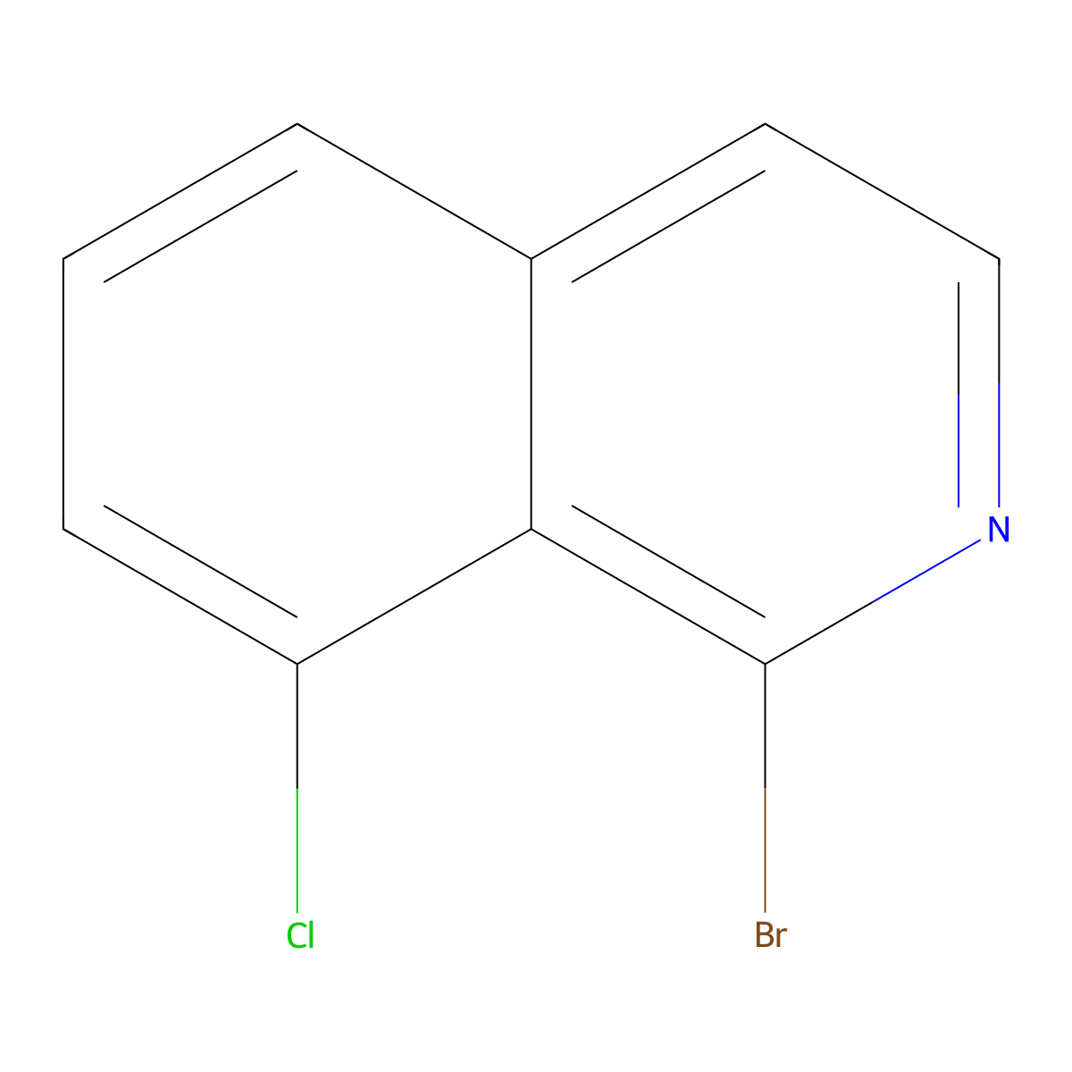 1-Bromo-8-chloroisoquinoline molecular structure, CAS 1359828-80-0