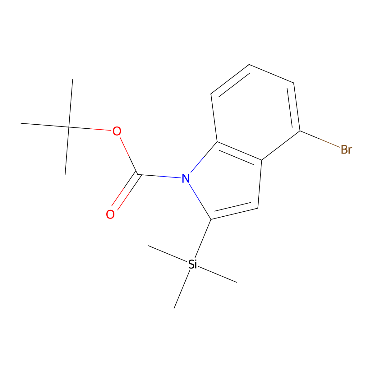 tert-Butyl 4-bromo-2-(trimethylsilyl)-1H-indole-1-carboxylate molecular structure, CAS 1359828-81-1