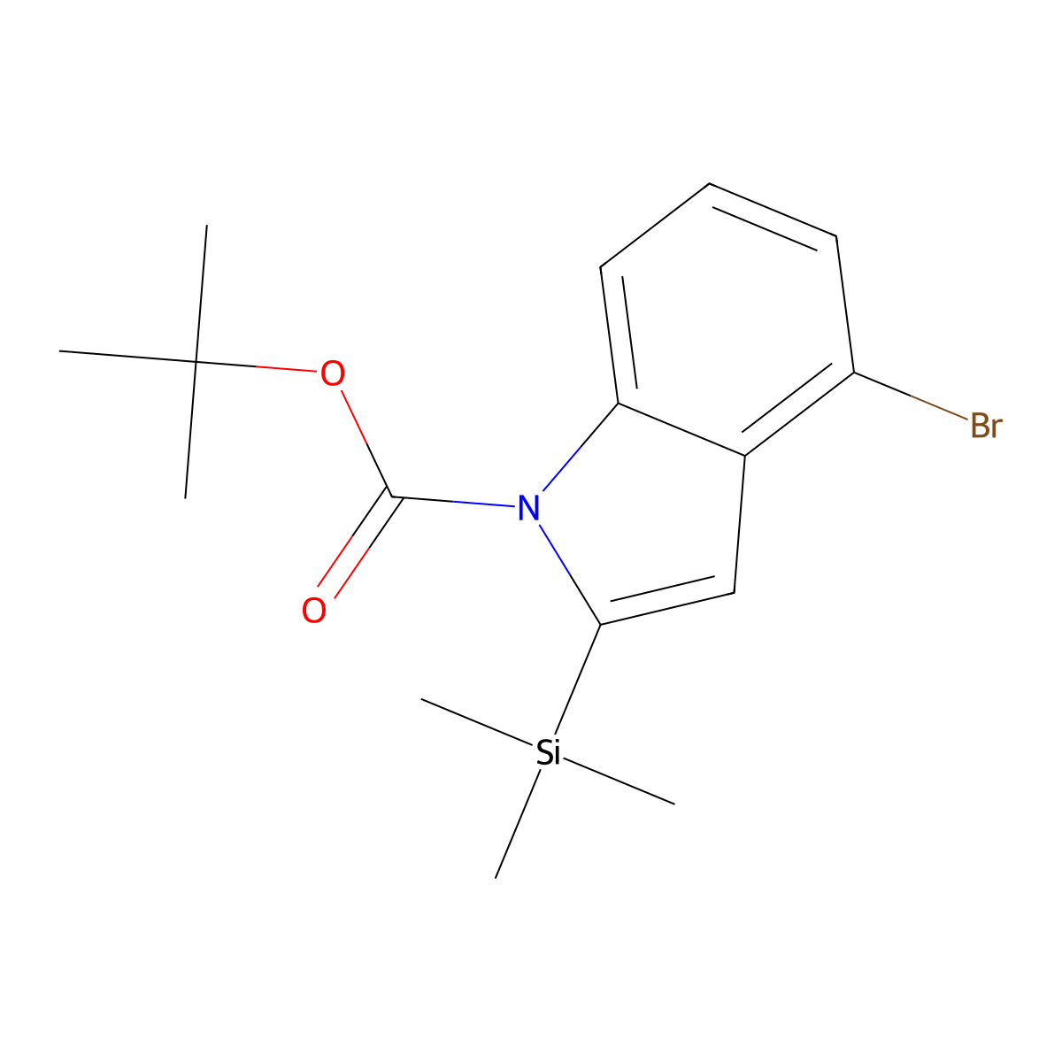 tert-Butyl 4-bromo-2-(trimethylsilyl)-1H-indole-1-carboxylate molecular structure, CAS 1359828-81-1