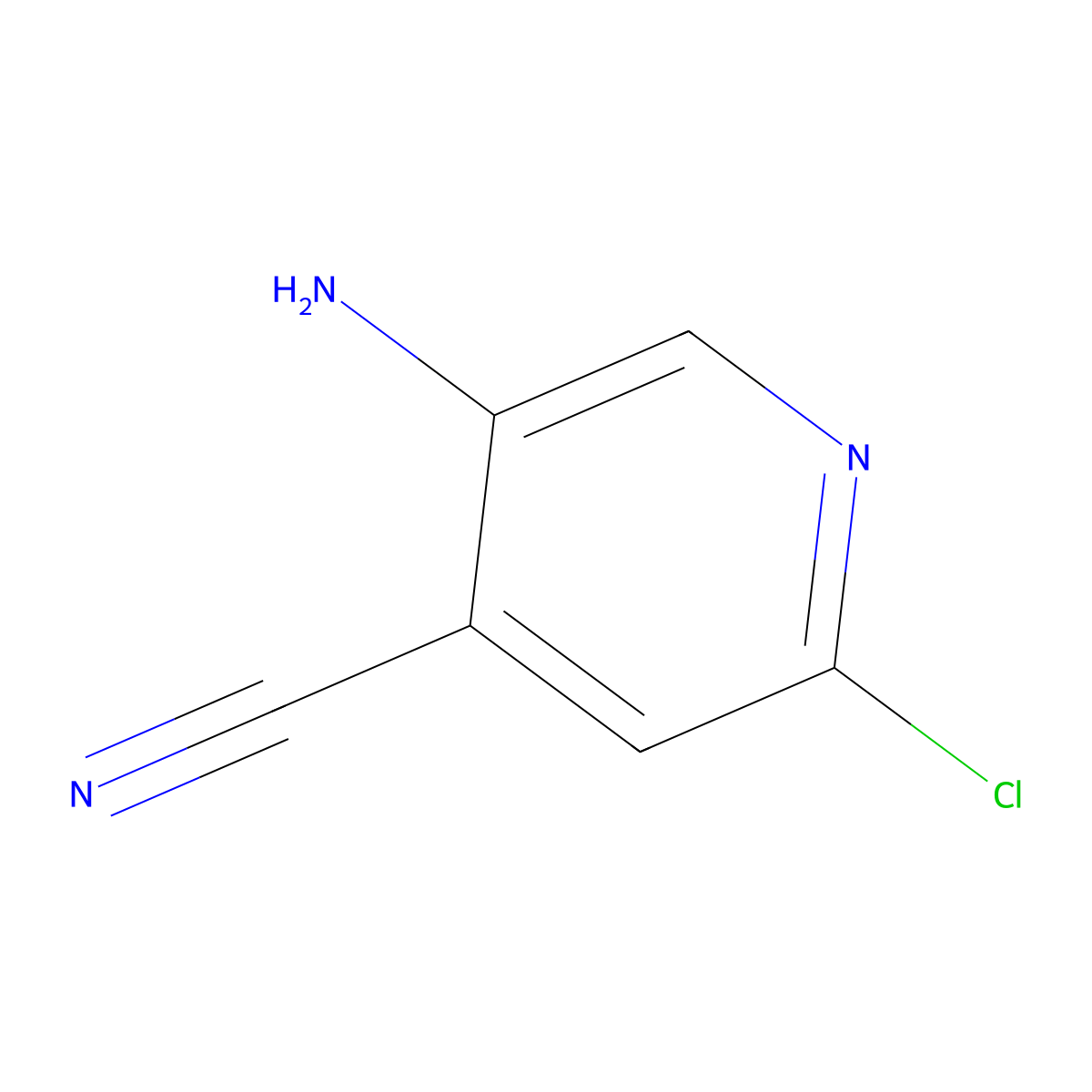 5-Amino-2-chloroisonicotinonitrile molecular structure, CAS 1359828-87-7