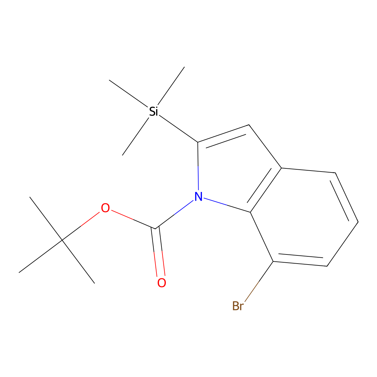 tert-Butyl 7-bromo-2-(trimethylsilyl)-1H-indole-1-carboxylate molecular structure, CAS 1359828-88-8
