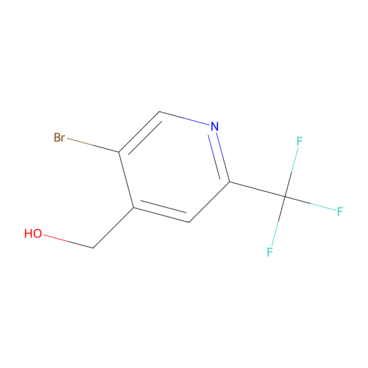 [5-Bromo-2-(trifluoromethyl)pyridin-4-yl]methanol molecular structure, CAS 1359828-97-9