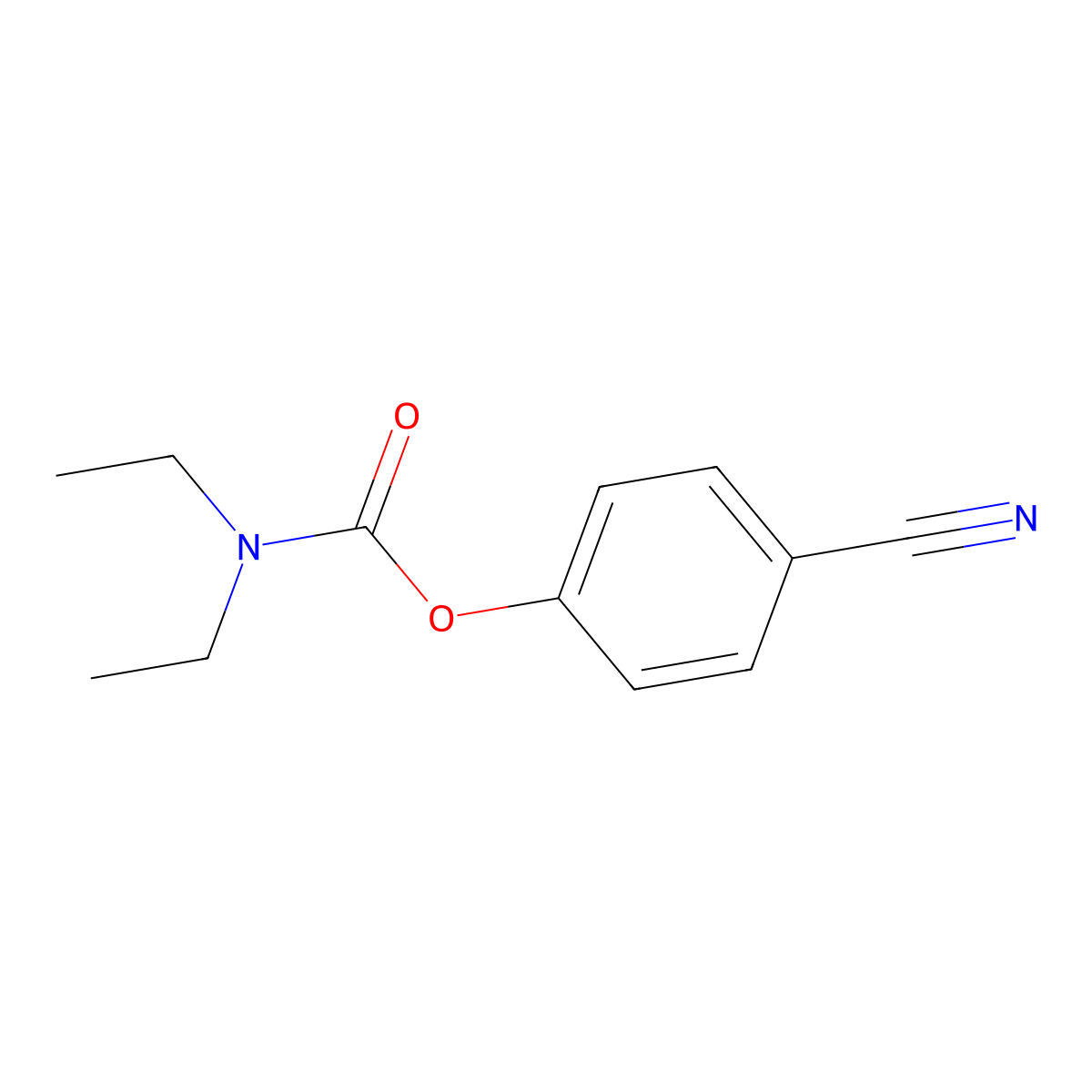 4-Cyanophenyl diethylcarbamate molecular structure, CAS 135983-08-3