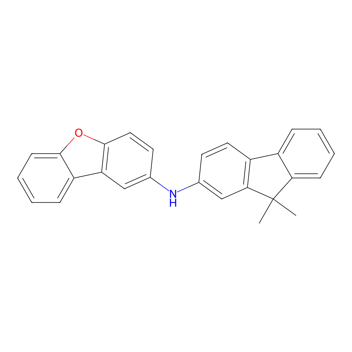 N-(9,9-dimethyl-9H-fluoren-2-yl)dibenzo[b,d]furan-2-amine molecular structure, CAS 1359833-89-8