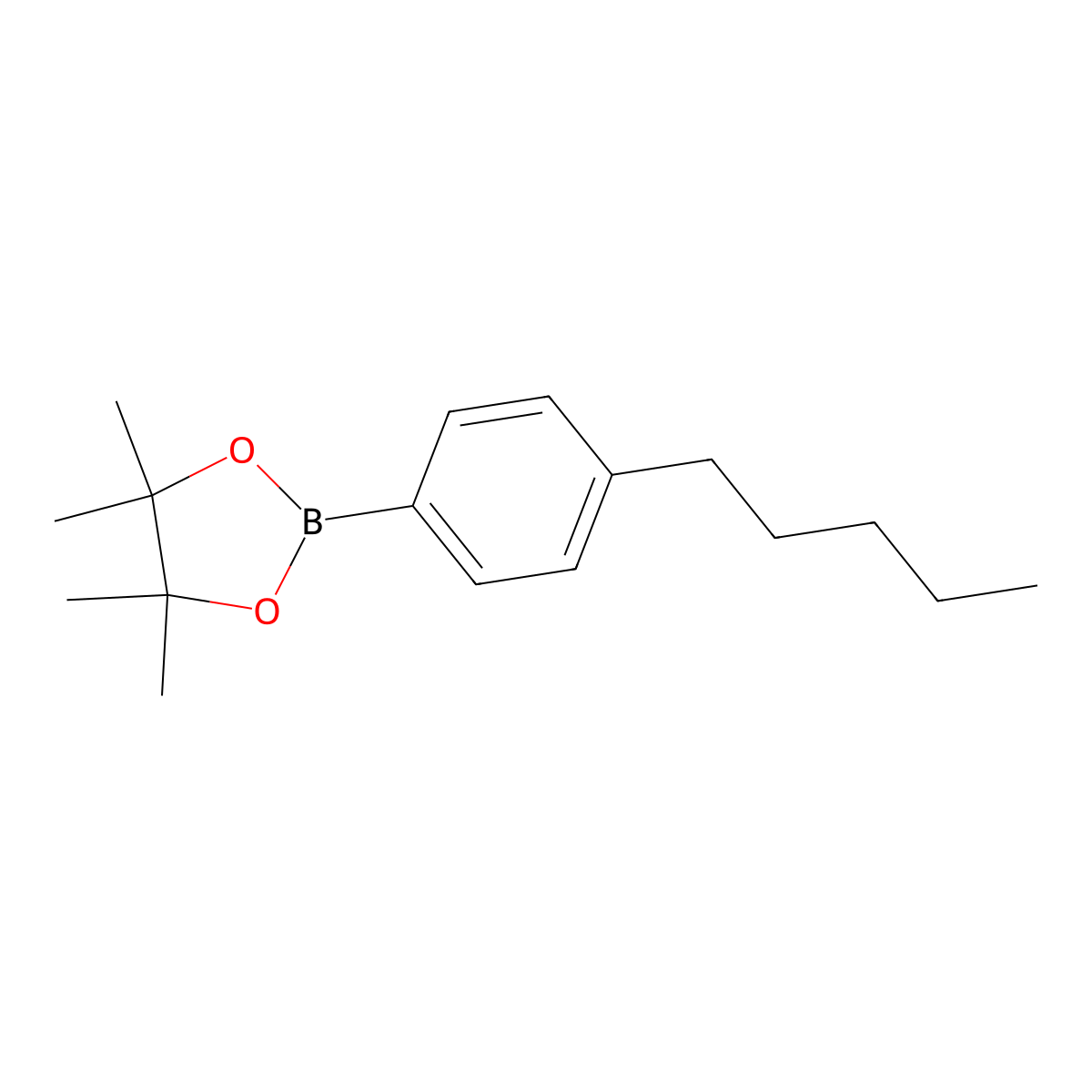 4,4,5,5-Tetramethyl-2-(4-pentylphenyl)-1,3,2-dioxaborolane molecular structure, CAS 1359844-02-2