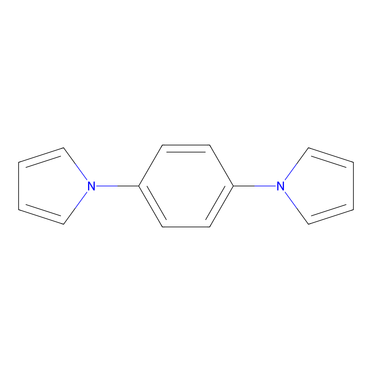 1-[4-(1H-pyrrol-1-yl)phenyl]-1H-pyrrole molecular structure, CAS 135985-78-3
