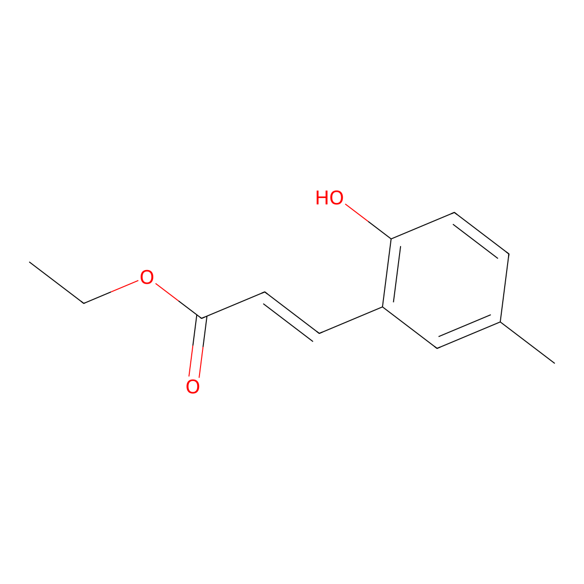 2-Propenoic acid, 3-(2-hydroxy-5-methylphenyl)-, ethyl ester molecular structure, CAS 1359857-02-5