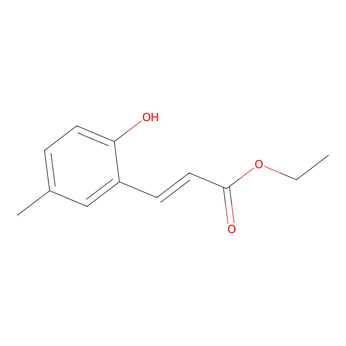 2-Propenoic acid, 3-(2-hydroxy-5-methylphenyl)-, ethyl ester molecular structure, CAS 1359857-02-5