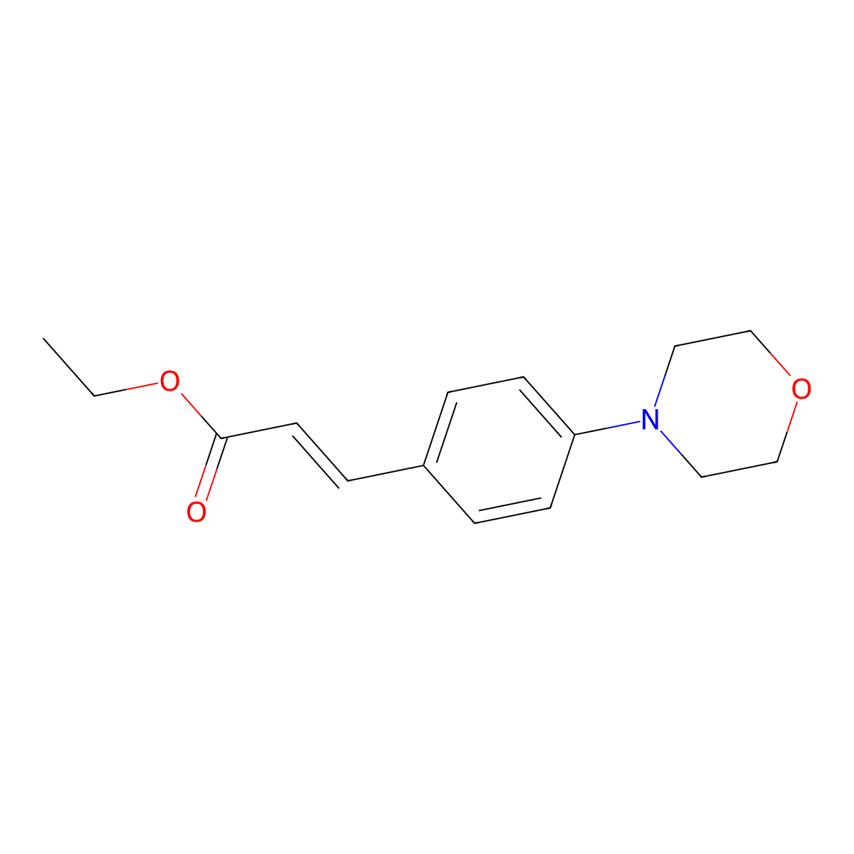 (E)-Ethyl 3-(4-morpholinophenyl)acrylate molecular structure, CAS 1359868-31-7