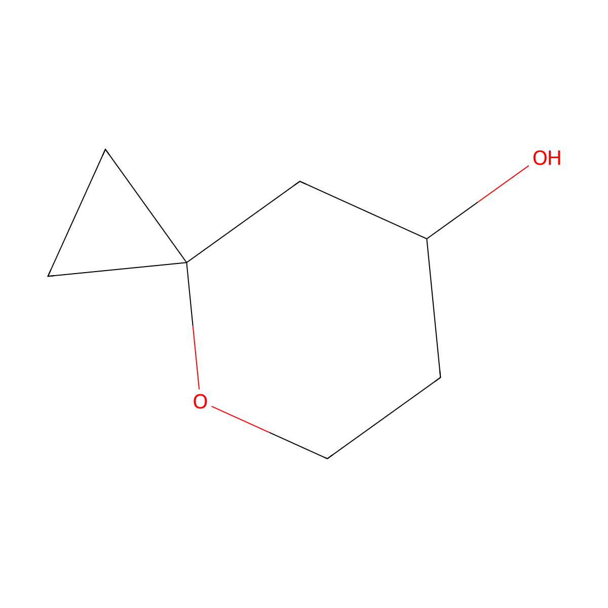 4-Oxaspiro[2.5]octan-7-ol molecular structure, CAS 1359869-21-8