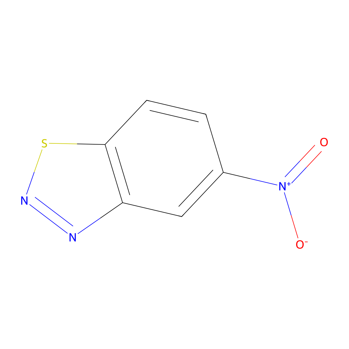 5-Nitro-1,2,3-benzothiadiazole molecular structure, CAS 13599-78-5