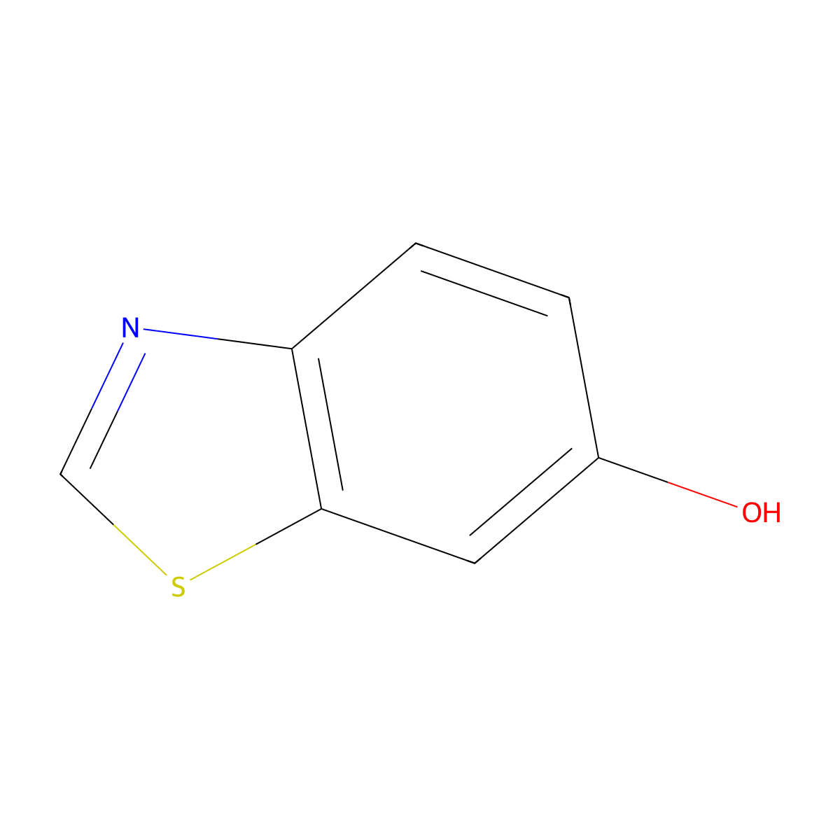 6-Hydroxybenzothiazole molecular structure, CAS 13599-84-3