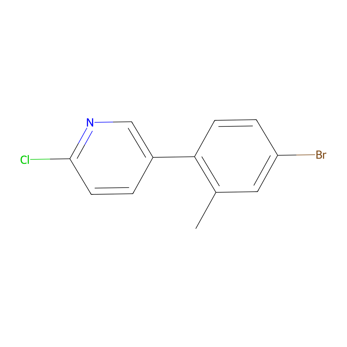 5-(4-Bromo-2-methylphenyl)-2-chloropyridine molecular structure, CAS 1359945-02-0