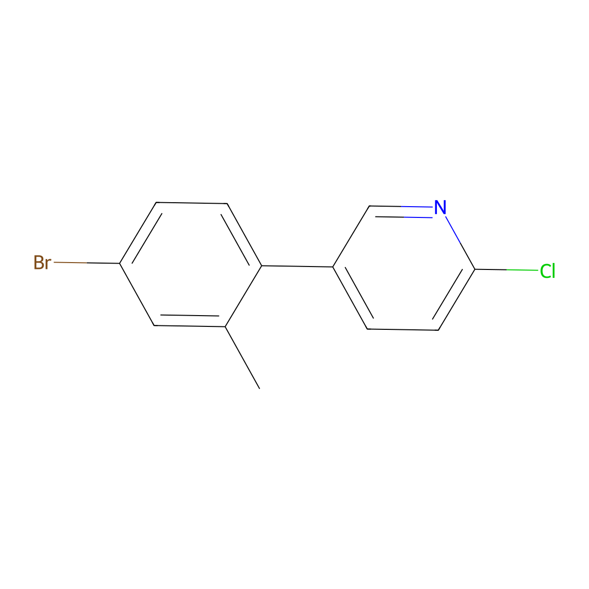 5-(4-Bromo-2-methylphenyl)-2-chloropyridine molecular structure, CAS 1359945-02-0