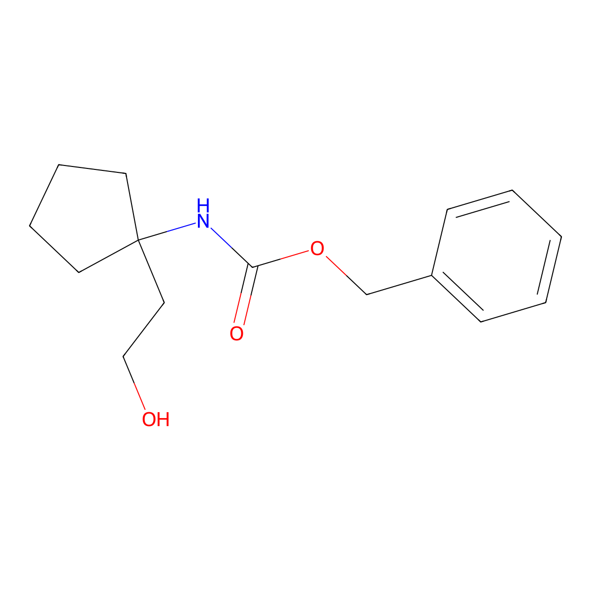 benzyl N-[1-(2-hydroxyethyl)cyclopentyl]carbamate molecular structure, CAS 1359948-87-0