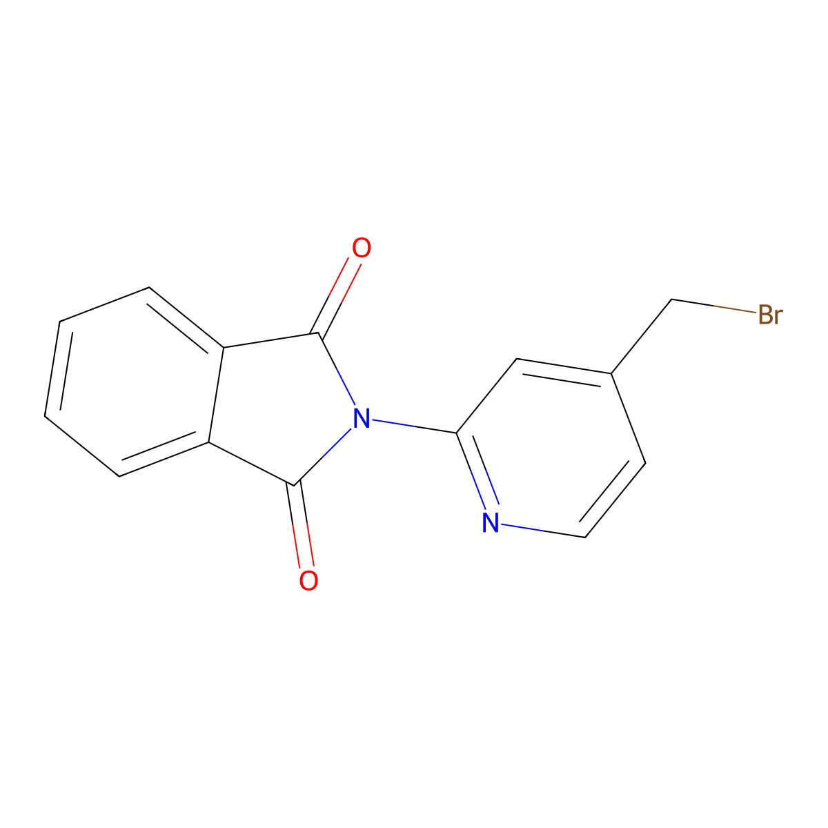 2-(4-(Bromomethyl)pyridin-2-YL)isoindoline-1,3-dione molecular structure, CAS 135995-35-6