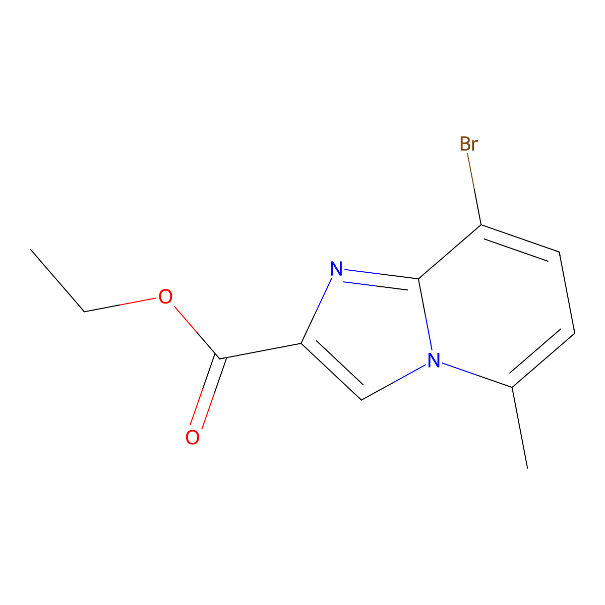 Ethyl 8-bromo-5-methylimidazo[1,2-a]pyridine-2-carboxylate molecular structure, CAS 135995-45-8