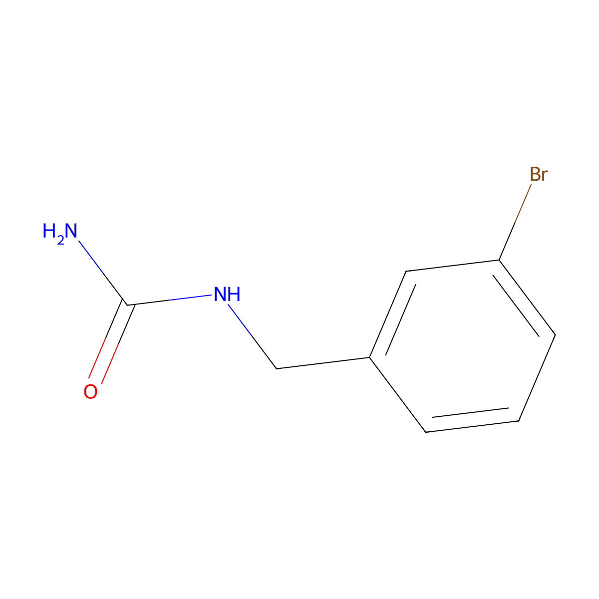 [(3-Bromophenyl)methyl]urea molecular structure, CAS 135996-84-8