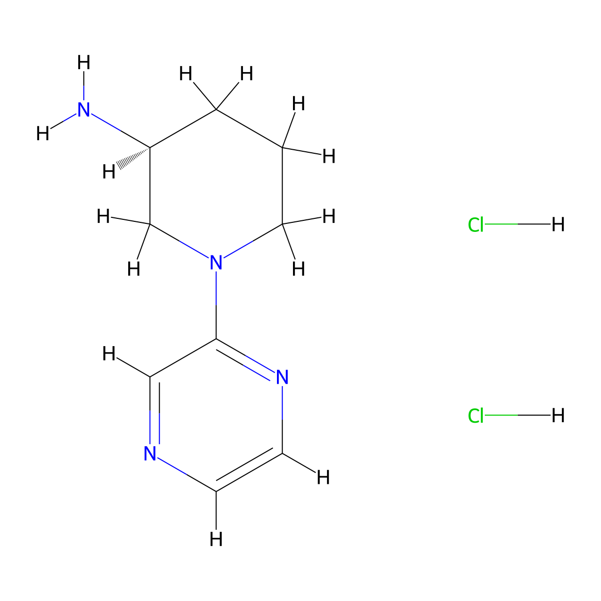(S)-1-(Pyrazin-2-yl)piperidin-3-amine dihydrochloride molecular structure, CAS 1359965-49-3