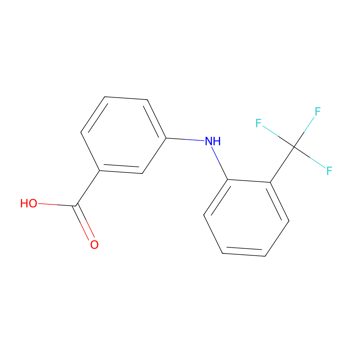 3-((2-(Trifluoromethyl)phenyl)amino)benzoic acid molecular structure, CAS 1359967-50-2