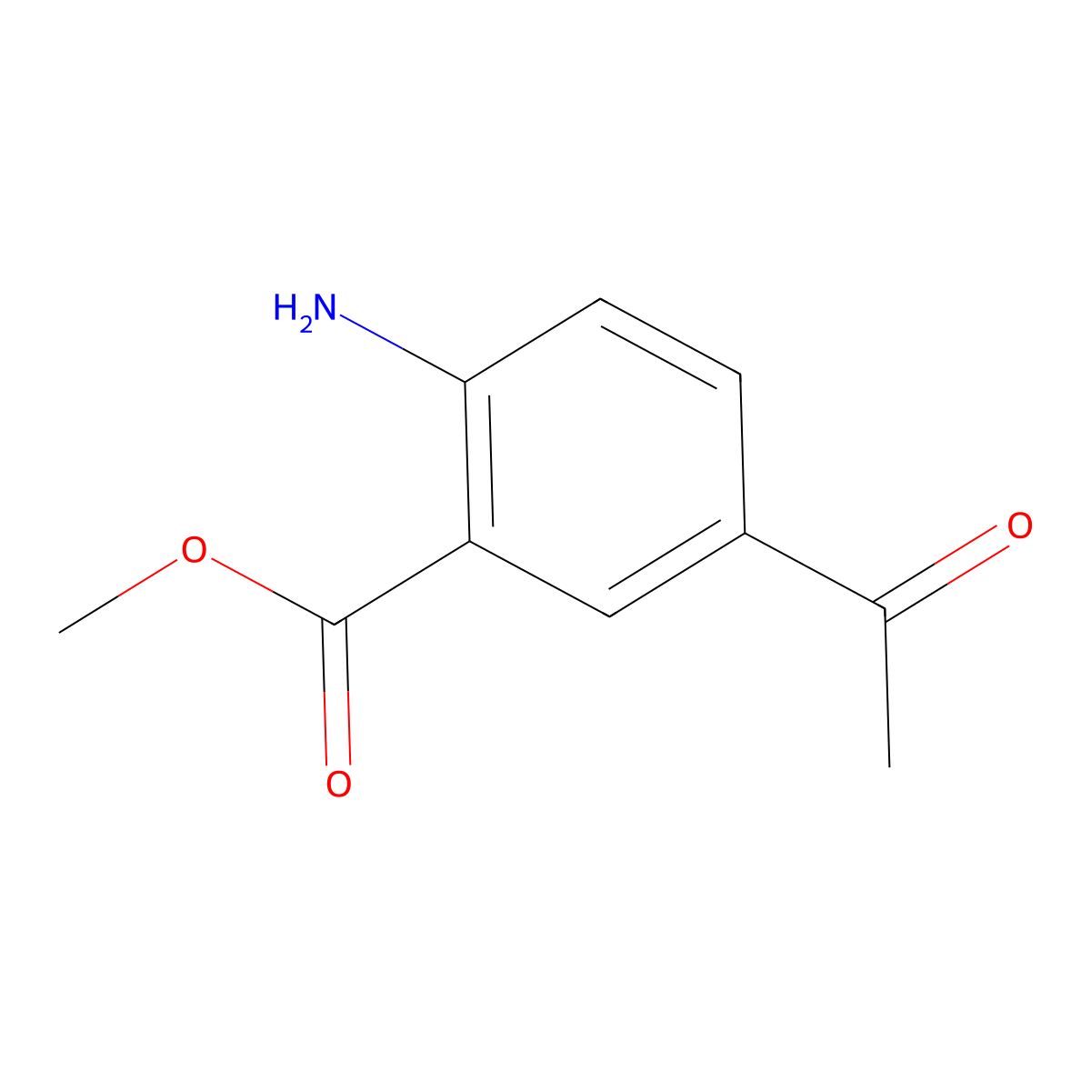 Methyl 5-acetyl-2-aminobenzoate molecular structure, CAS 1359968-30-1