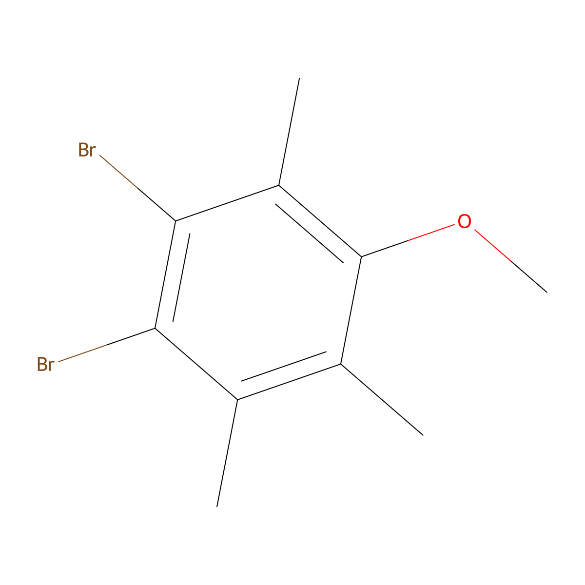 1,2-Dibromo-4-methoxy-3,5,6-trimethylbenzene molecular structure, CAS 1359986-20-1