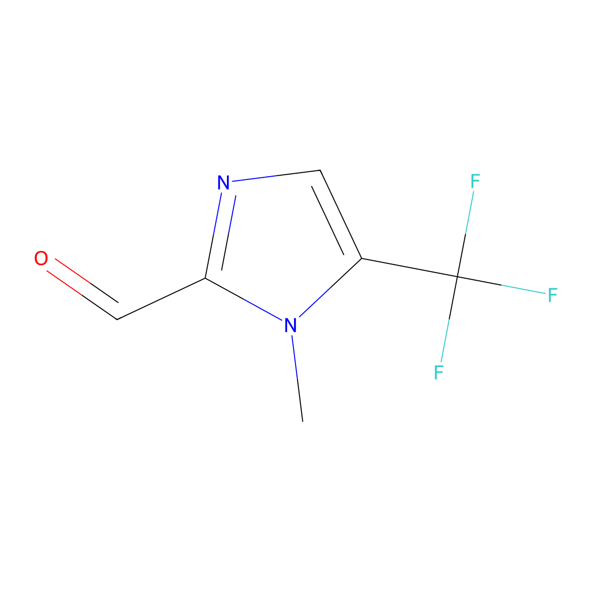 1-Methyl-5-(trifluoromethyl)-1h-imidazole-2-carbaldehyde molecular structure, CAS 1359996-82-9