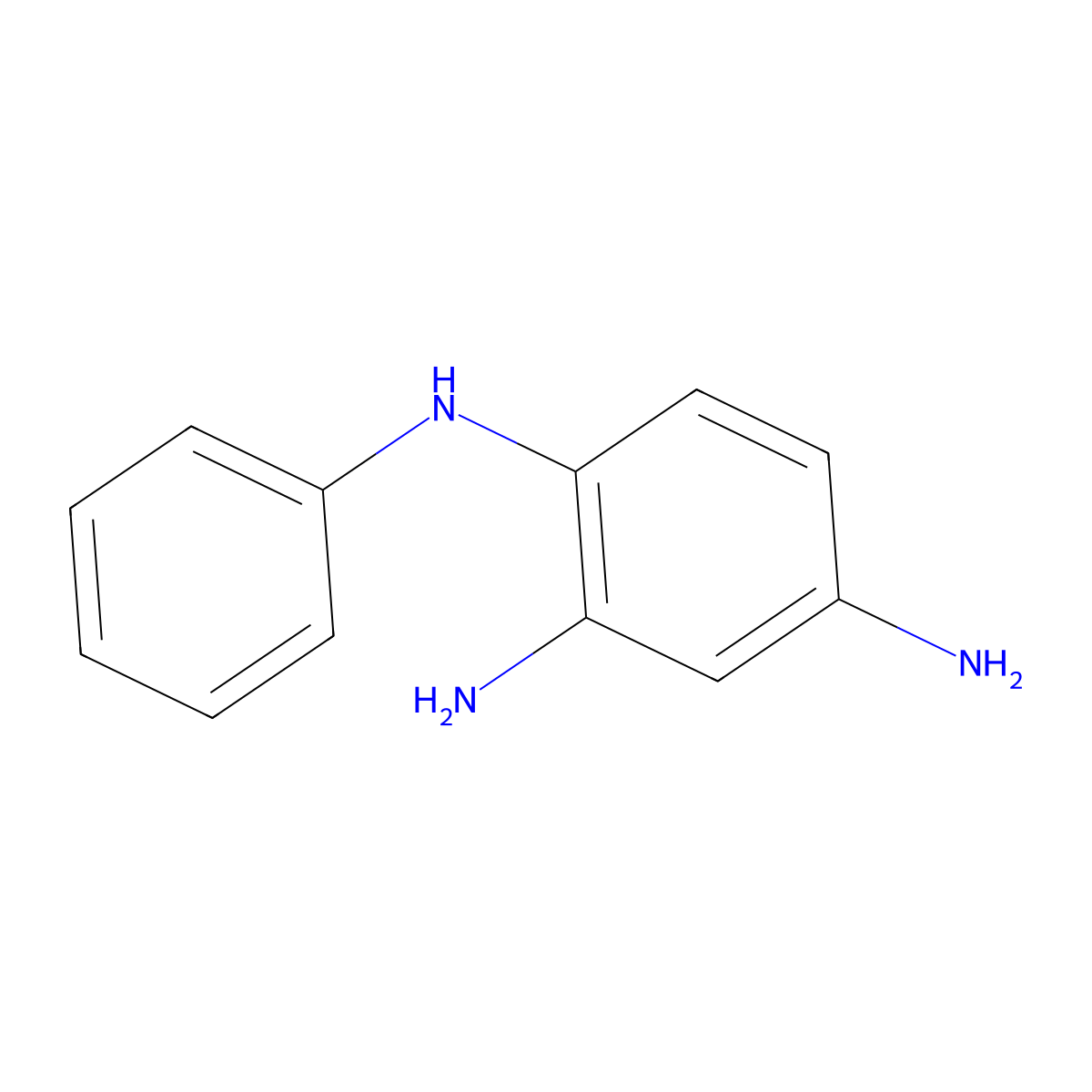 2,4-Diaminodiphenylamine molecular structure, CAS 136-17-4