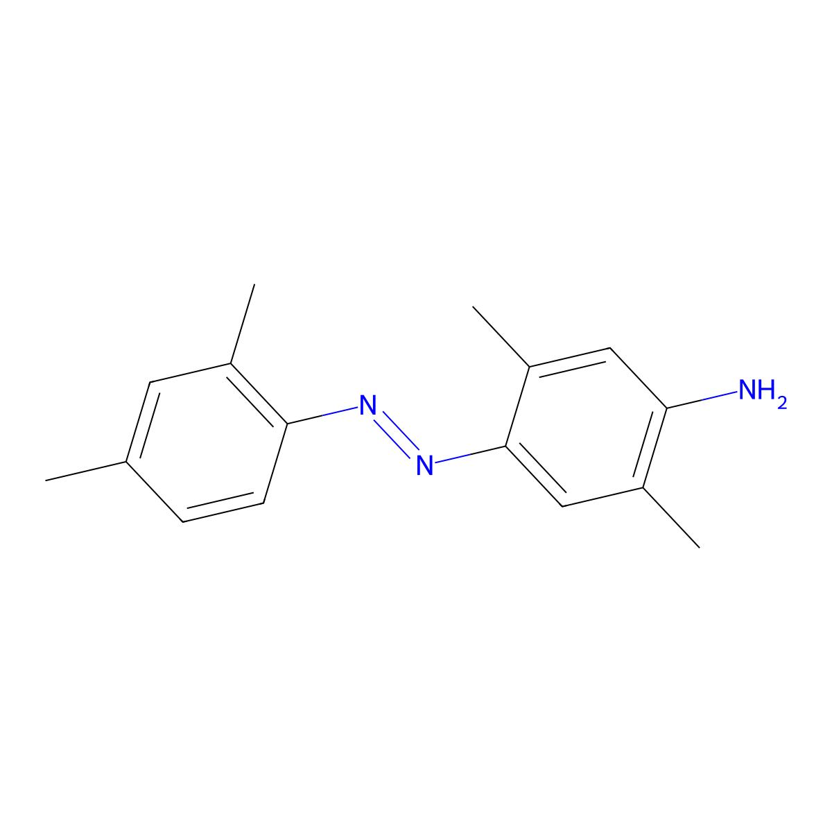 Benzenamine, 4-(2-(2,4-dimethylphenyl)diazenyl)-2,5-dimethyl- molecular structure, CAS 136-21-0