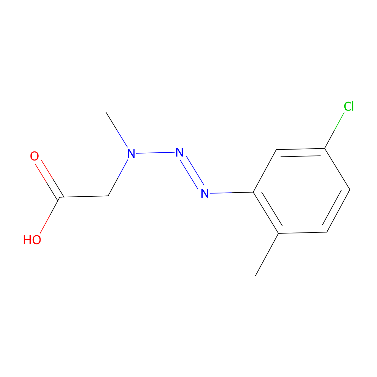N-((5-Chloro-o-tolyl)azo)sarcosine molecular structure, CAS 136-28-7