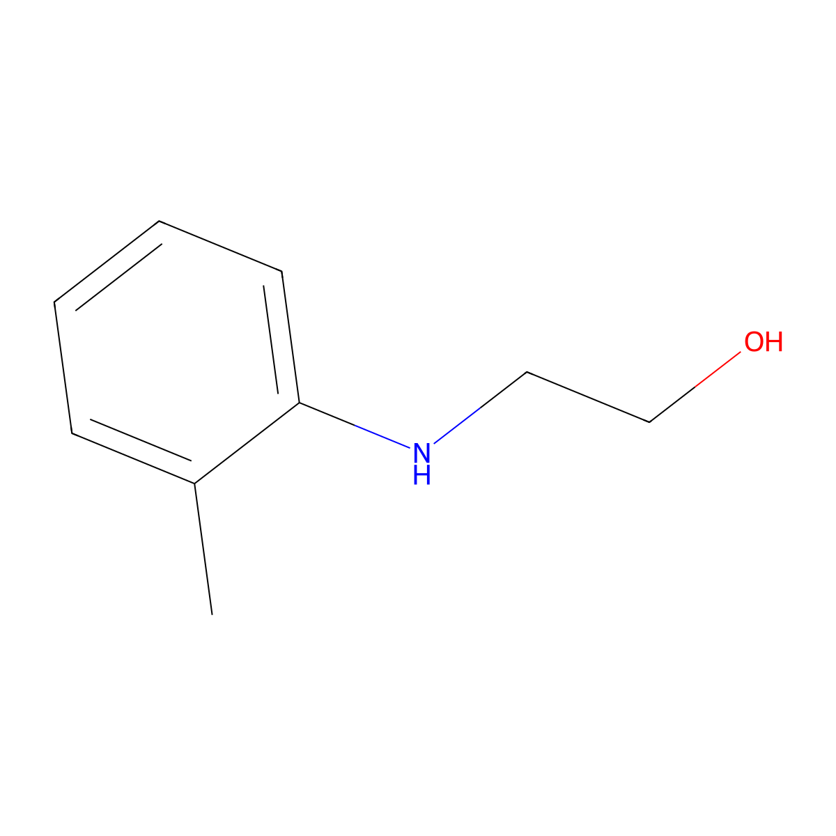2-(o-Toluidino)ethanol molecular structure, CAS 136-80-1