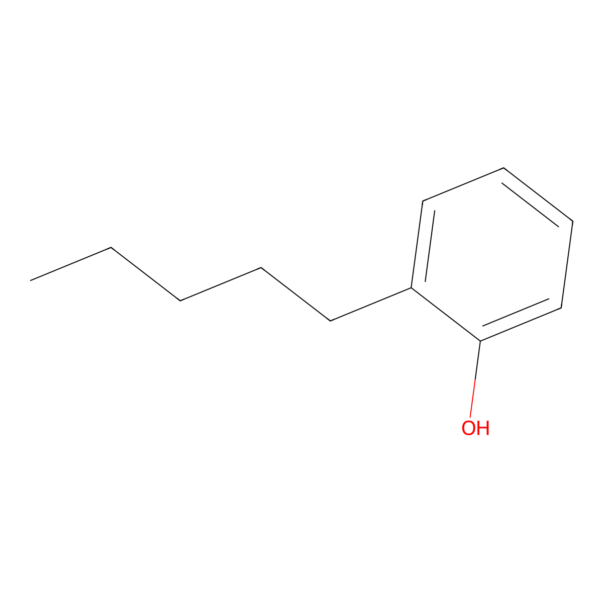 o-Pentylphenol molecular structure, CAS 136-81-2