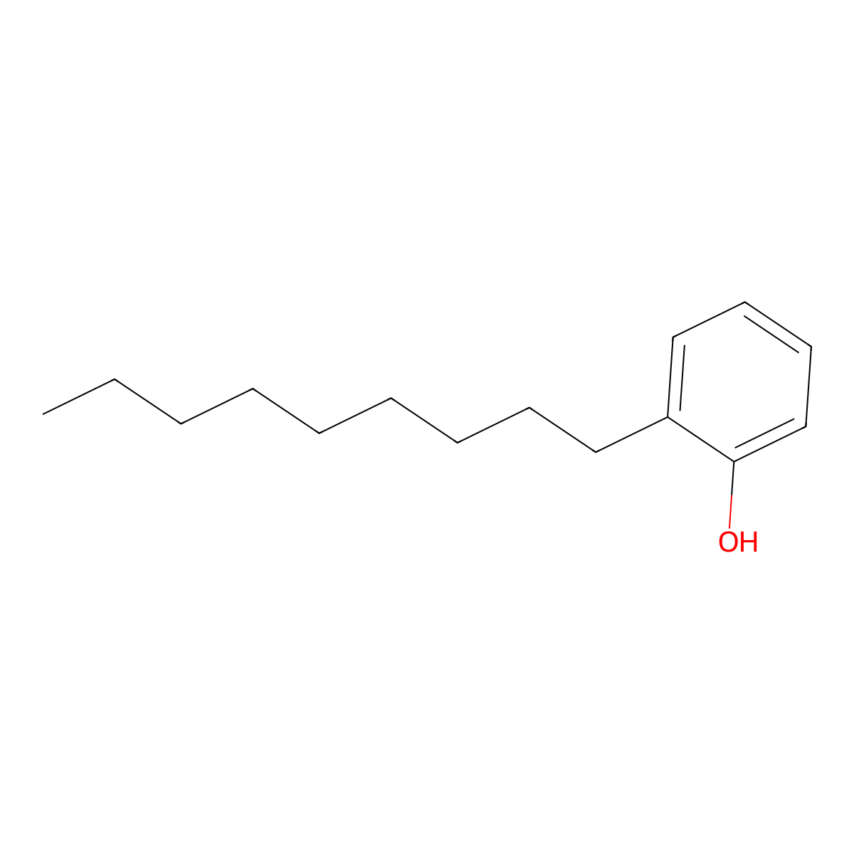 Nonylphenol molecular structure, CAS 136-83-4