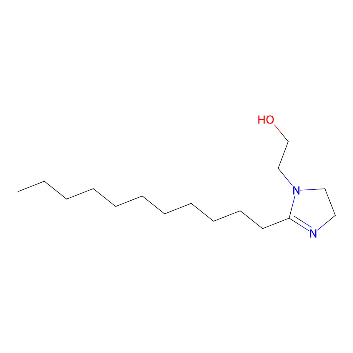 1-(2-Hydroxyethyl)-2-undecylimidazoline molecular structure, CAS 136-99-2