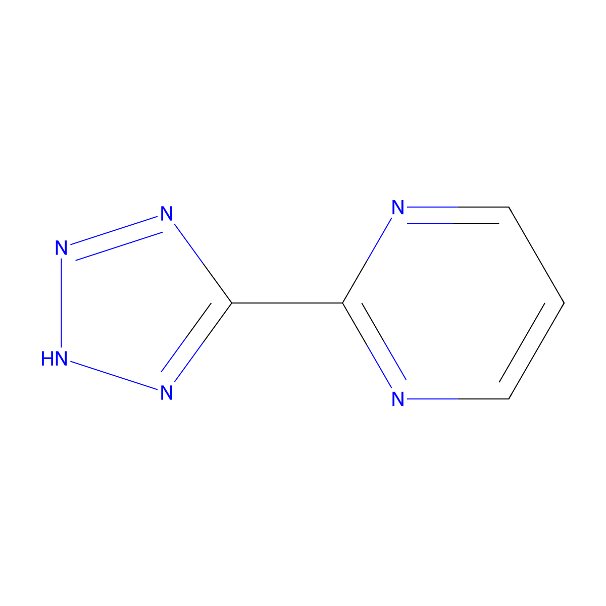 2-(1H-Tetrazol-5-yl)pyrimidine molecular structure, CAS 13600-33-4