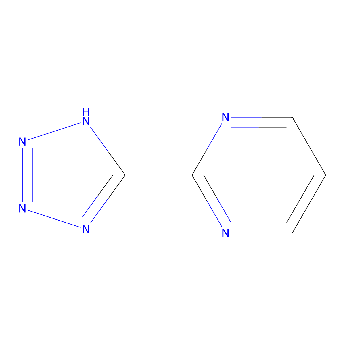 2-(1H-Tetrazol-5-yl)pyrimidine molecular structure, CAS 13600-33-4