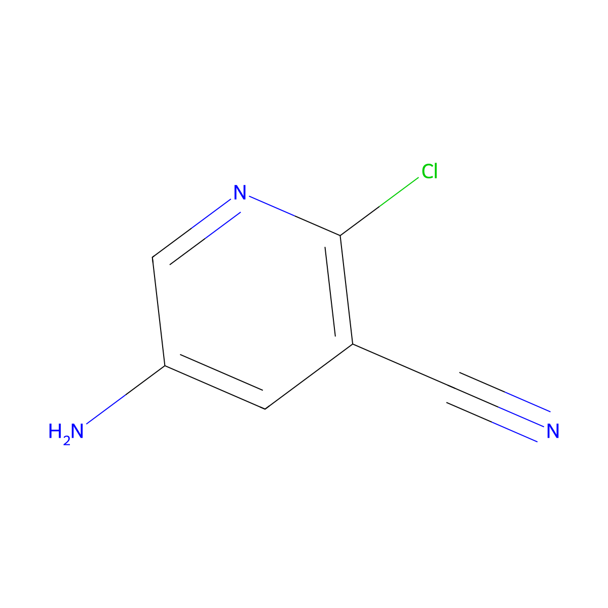5-Amino-2-chloropyridine-3-carbonitrile molecular structure, CAS 13600-46-9