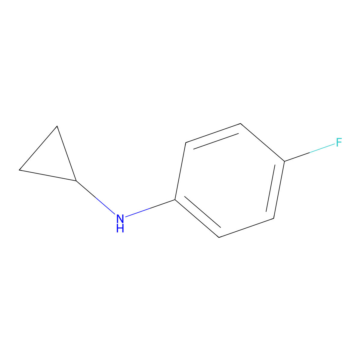 N-Cyclopropyl-4-fluoroaniline molecular structure, CAS 136005-64-6