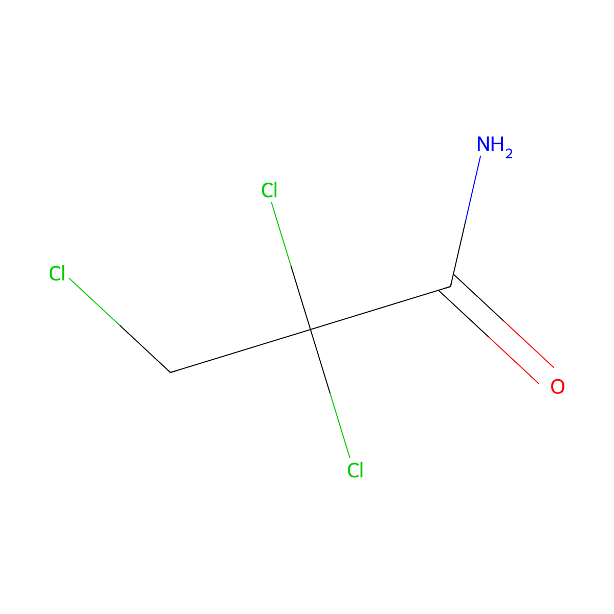 2,2,3-Trichloropropionamide molecular structure, CAS 13601-94-0